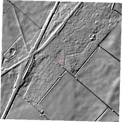 Shaded relief map of the ground around PE113DU, computed from Environment Agency LiDAR. The ground here sits at about 3 m above sea level and falls 5 m across the surrounding 800 m. Surface water reaching this point runs off ground lying to the north-west, 1.2 m higher.