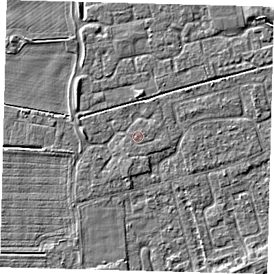 Shaded relief map of the ground around PE113LQ, computed from Environment Agency LiDAR. The ground here sits at about 3 m above sea level and falls 5 m across the surrounding 800 m. Surface water reaching this point runs off ground lying to the south-south-west, 0.6 m higher.