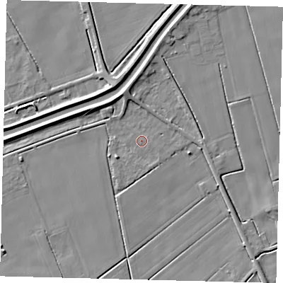 Shaded relief map of the ground around PE113NG, computed from Environment Agency LiDAR. The ground here sits at about 3 m above sea level and falls 5 m across the surrounding 800 m. Surface water reaching this point runs off ground lying to the south-south-east, 1.0 m higher.