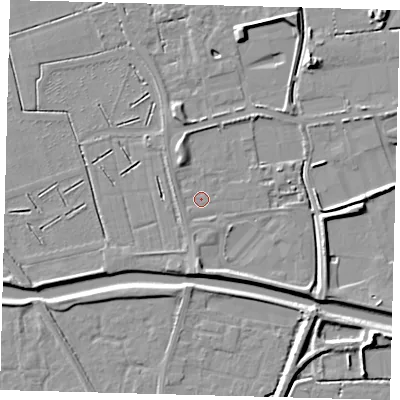 Shaded relief map of the ground around PE113PB, computed from Environment Agency LiDAR. The ground here sits at about 3 m above sea level and falls 8 m across the surrounding 800 m. Surface water reaching this point runs off ground lying to the south-west, 0.7 m higher.