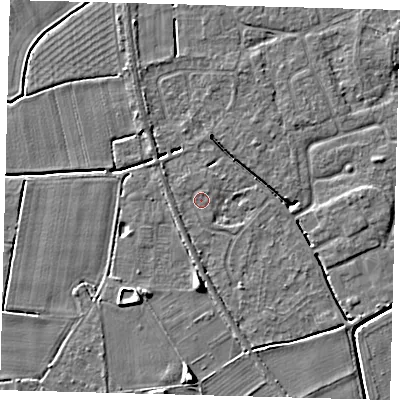 Shaded relief map of the ground around PE113SJ, computed from Environment Agency LiDAR. The ground here sits at about 3 m above sea level and falls 6 m across the surrounding 800 m. Surface water reaching this point runs off ground lying to the north-east, 1.0 m higher.