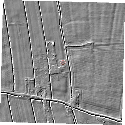 Shaded relief map of the ground around PE113SN, computed from Environment Agency LiDAR. The ground here sits at about 3 m above sea level and falls 4 m across the surrounding 800 m. Surface water reaching this point runs off ground lying to the south-south-east, 0.7 m higher.