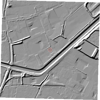 Shaded relief map of the ground around PE113SW, computed from Environment Agency LiDAR. The ground here sits at about 3 m above sea level and falls 12 m across the surrounding 800 m. Surface water reaching this point runs off ground lying to the north-east, 3.9 m higher.