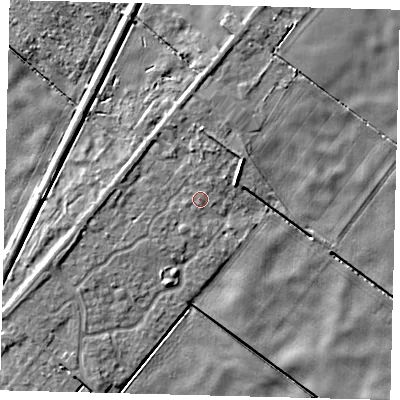 Shaded relief map of the ground around PE113TH, computed from Environment Agency LiDAR. The ground here sits at about 3 m above sea level and falls 4 m across the surrounding 800 m. Surface water reaching this point runs off ground lying to the north-north-east, 0.5 m higher.