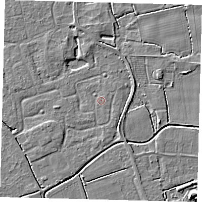 Shaded relief map of the ground around PE113TT, computed from Environment Agency LiDAR. The ground here sits at about 3 m above sea level and falls 6 m across the surrounding 800 m. Surface water reaching this point runs off ground lying to the west-south-west, 3.0 m higher.