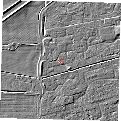 Shaded relief map of the ground around PE113WR, computed from Environment Agency LiDAR. The ground here sits at about 3 m above sea level and falls 5 m across the surrounding 800 m. Surface water reaching this point runs off ground lying to the west-south-west, 1.5 m higher.