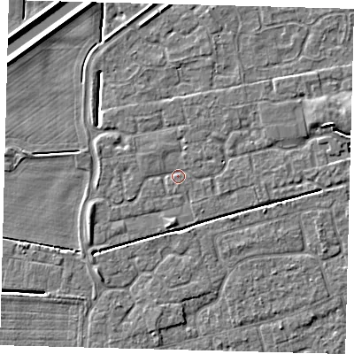 Shaded relief map of the ground around PE113WX, computed from Environment Agency LiDAR. The ground here sits at about 3 m above sea level and falls 5 m across the surrounding 800 m. Surface water reaching this point runs off ground lying to the north-west, 0.9 m higher.