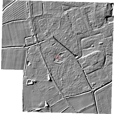 Shaded relief map of the ground around PE113ZE, computed from Environment Agency LiDAR. The ground here sits at about 3 m above sea level and falls 6 m across the surrounding 800 m. Surface water reaching this point runs off ground lying to the north-west, 1.0 m higher.