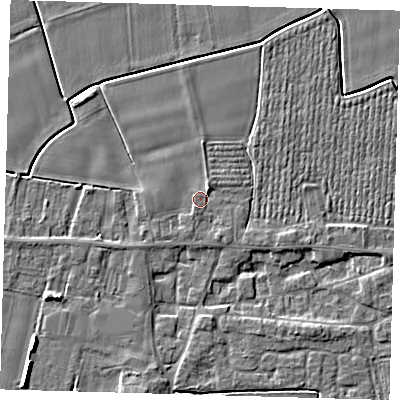 Shaded relief map of the ground around PE126TQ, computed from Environment Agency LiDAR. The ground here sits at about 3 m above sea level and falls 5 m across the surrounding 800 m. Surface water reaching this point runs off ground lying to the north-east, 1.1 m higher.