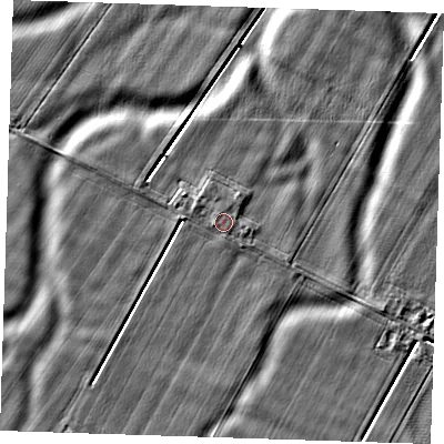Shaded relief map of the ground around PE129YR, computed from Environment Agency LiDAR. The ground here sits at about 3 m above sea level and falls 3 m across the surrounding 800 m. Surface water reaching this point runs off ground lying to the north-west, 0.7 m higher.