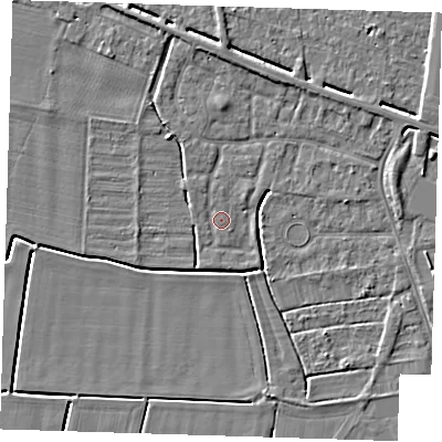 Shaded relief map of the ground around PE131SE, computed from Environment Agency LiDAR. The ground here sits at about 3 m above sea level and falls 5 m across the surrounding 800 m. Surface water reaching this point runs off ground lying to the north-west, 0.7 m higher.