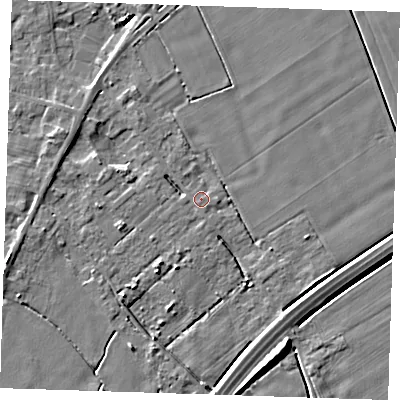 Shaded relief map of the ground around PE147DN, computed from Environment Agency LiDAR. The ground here sits at about 3 m above sea level and falls 5 m across the surrounding 800 m. Surface water reaching this point runs off ground lying to the south-south-west, 0.6 m higher.