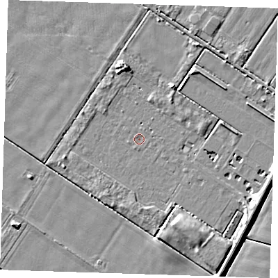 Shaded relief map of the ground around PE147JE, computed from Environment Agency LiDAR. The ground here sits at about 3 m above sea level and falls 5 m across the surrounding 800 m. Surface water reaching this point runs off ground lying to the south-south-east, 3.8 m higher.