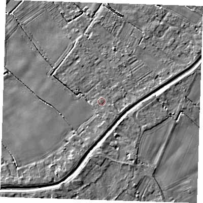 Shaded relief map of the ground around PE149AG, computed from Environment Agency LiDAR. The ground here sits at about 3 m above sea level and falls 4 m across the surrounding 800 m. Surface water reaching this point runs off ground lying to the south-east, 1.2 m higher.