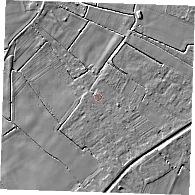 Shaded relief map of the ground around PE149AL, computed from Environment Agency LiDAR. The ground here sits at about 3 m above sea level and falls 6 m across the surrounding 800 m. Surface water reaching this point runs off ground lying to the south-south-east, 1.8 m higher.