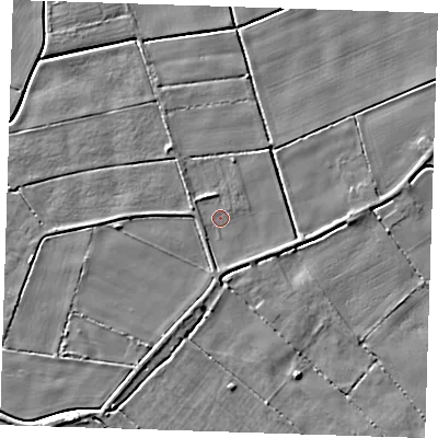 Shaded relief map of the ground around PE149AW, computed from Environment Agency LiDAR. The ground here sits at about 2 m above sea level and falls 4 m across the surrounding 800 m. Surface water reaching this point runs off ground lying to the north-north-west, 1.8 m higher.