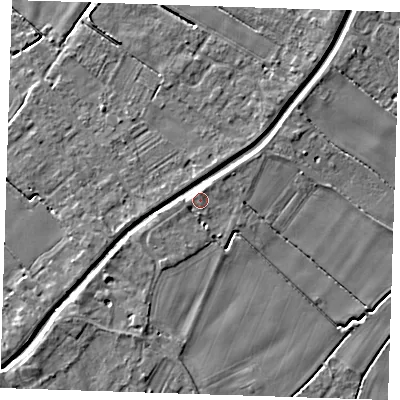 Shaded relief map of the ground around PE149BB, computed from Environment Agency LiDAR. The ground here sits at about 3 m above sea level and falls 4 m across the surrounding 800 m. Surface water reaching this point runs off ground lying to the north-east, 0.8 m higher.