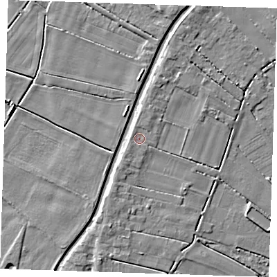 Shaded relief map of the ground around PE149EW, computed from Environment Agency LiDAR. The ground here sits at about 3 m above sea level and falls 5 m across the surrounding 800 m. Surface water reaching this point runs off ground lying to the south-south-west, 0.8 m higher.