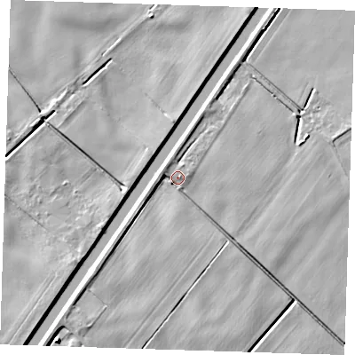 Shaded relief map of the ground around PE149LN, computed from Environment Agency LiDAR. The ground here sits at about 2 m above sea level and falls 5 m across the surrounding 800 m. Surface water reaching this point runs off ground lying to the south-west, 3.2 m higher.