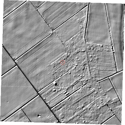 Shaded relief map of the ground around PE149NE, computed from Environment Agency LiDAR. The ground here sits at about 2 m above sea level and falls 5 m across the surrounding 800 m. Surface water reaching this point runs off ground lying to the west, 0.8 m higher.
