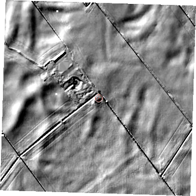 Shaded relief map of the ground around PE149NX, computed from Environment Agency LiDAR. The ground here sits at about 1 m above sea level and falls 8 m across the surrounding 800 m. Surface water reaching this point runs off ground lying to the north-north-west, 3.0 m higher.