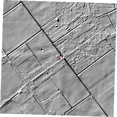 Shaded relief map of the ground around PE149PQ, computed from Environment Agency LiDAR. The ground here sits at about 3 m above sea level and falls 5 m across the surrounding 800 m. Surface water reaching this point runs off ground lying to the north-north-west, 1.0 m higher.
