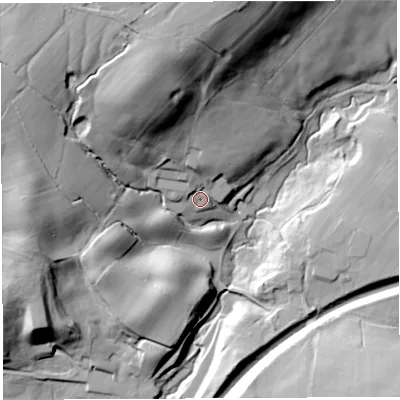 Shaded relief map of the ground around PR68TD, computed from Environment Agency LiDAR. The ground here sits at about 149 m above sea level and falls 59 m across the surrounding 800 m. Surface water reaching this point runs off ground lying to the north-north-west, 40.7 m higher.