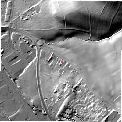 Shaded relief map of the ground around S139ZD, computed from Environment Agency LiDAR. The ground here sits at about 51 m above sea level and falls 48 m across the surrounding 800 m. Surface water reaching this point runs off ground lying to the east-south-east, 5.4 m higher.