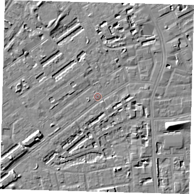 Shaded relief map of the ground around SE173UJ, computed from Environment Agency LiDAR. The ground here sits at about 3 m above sea level and falls 8 m across the surrounding 800 m. Surface water reaching this point runs off ground lying to the north-east, 3.0 m higher.
