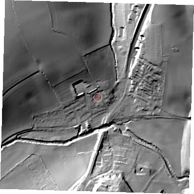 Shaded relief map of the ground around SG120TE, computed from Environment Agency LiDAR. The ground here sits at about 52 m above sea level and falls 37 m across the surrounding 800 m. Surface water reaching this point runs off ground lying to the north-west, 26.5 m higher.