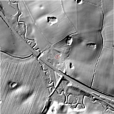 Shaded relief map of the ground around ST216ND, computed from Environment Agency LiDAR. The ground here sits at about 91 m above sea level and falls 28 m across the surrounding 800 m. Surface water reaching this point runs off ground lying to the north-north-east, 24.3 m higher.