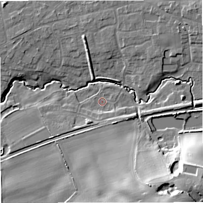 Shaded relief map of the ground around ST72UY, computed from Environment Agency LiDAR. The ground here sits at about 86 m above sea level and falls 29 m across the surrounding 800 m. Surface water reaching this point runs off ground lying to the south-east, 23.9 m higher.