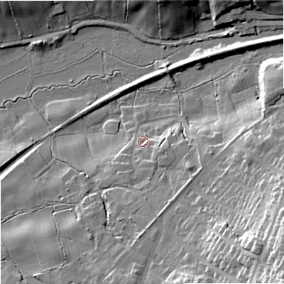 Shaded relief map of the ground around ST99LG, computed from Environment Agency LiDAR. The ground here sits at about 139 m above sea level and falls 39 m across the surrounding 800 m. Surface water reaching this point runs off ground lying to the south, 10.0 m higher.