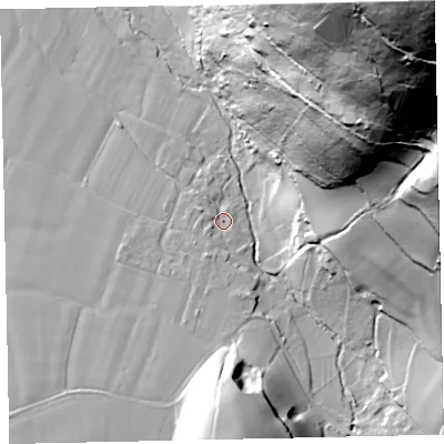 Shaded relief map of the ground around TA248HN, computed from Environment Agency LiDAR. The ground here sits at about 29 m above sea level and falls 193 m across the surrounding 800 m. Surface water reaching this point runs off ground lying to the south-south-west, 4.1 m higher.