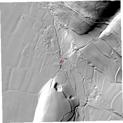 Shaded relief map of the ground around TA248HW, computed from Environment Agency LiDAR. The ground here sits at about 31 m above sea level and falls 147 m across the surrounding 800 m. Surface water reaching this point runs off ground lying to the north-east, 142.5 m higher.