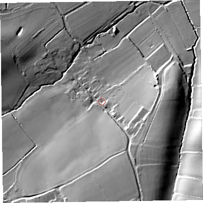 Shaded relief map of the ground around TA51JG, computed from Environment Agency LiDAR. The ground here sits at about 29 m above sea level and falls 37 m across the surrounding 800 m. Surface water reaching this point runs off ground lying to the south-south-east, 22.9 m higher.