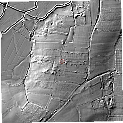 Shaded relief map of the ground around TA51TN, computed from Environment Agency LiDAR. The ground here sits at about 11 m above sea level and falls 10 m across the surrounding 800 m. Surface water reaching this point runs off ground lying to the south-west, 0.9 m higher.