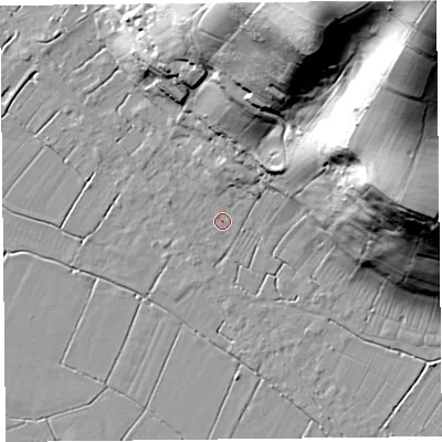 Shaded relief map of the ground around TA94EA, computed from Environment Agency LiDAR. The ground here sits at about 6 m above sea level and falls 101 m across the surrounding 800 m. Surface water reaching this point runs off ground lying to the north-east, 99.6 m higher.