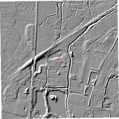 Shaded relief map of the ground around TA94EX, computed from Environment Agency LiDAR. The ground here sits at about 5 m above sea level and falls 8 m across the surrounding 800 m. Surface water reaching this point runs off ground lying to the west, 1.8 m higher.