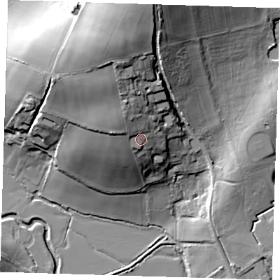 Shaded relief map of the ground around TN118JA, computed from Environment Agency LiDAR. The ground here sits at about 51 m above sea level and falls 37 m across the surrounding 800 m. Surface water reaching this point runs off ground lying to the north-north-west, 11.6 m higher.