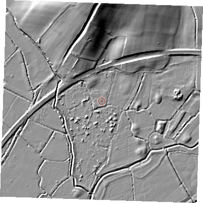 Shaded relief map of the ground around TN339HH, computed from Environment Agency LiDAR. The ground here sits at about 3 m above sea level and falls 22 m across the surrounding 800 m. Surface water reaching this point runs off ground lying to the south-south-east, 1.8 m higher.