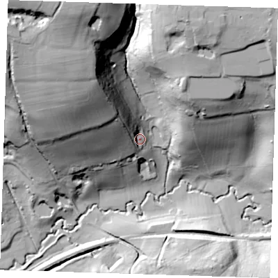 Shaded relief map of the ground around TN39JL, computed from Environment Agency LiDAR. The ground here sits at about 66 m above sea level and falls 72 m across the surrounding 800 m. Surface water reaching this point runs off ground lying to the north-west, 40.8 m higher.
