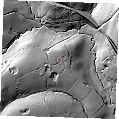 Shaded relief map of the ground around TN56NR, computed from Environment Agency LiDAR. The ground here sits at about 84 m above sea level and falls 62 m across the surrounding 800 m. Surface water reaching this point runs off ground lying to the west-south-west, 15.8 m higher.