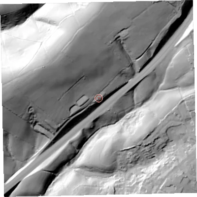 Shaded relief map of the ground around TQ130PA, computed from Environment Agency LiDAR. The ground here sits at about 71 m above sea level and falls 79 m across the surrounding 800 m. Surface water reaching this point runs off ground lying to the north-west, 44.2 m higher.