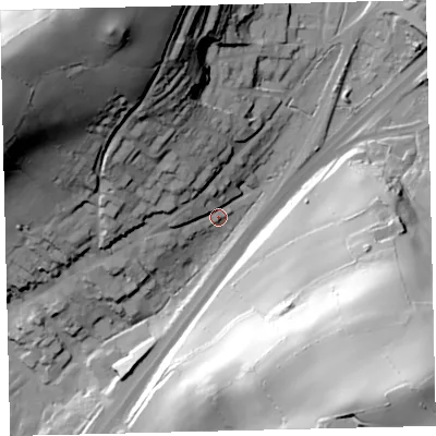 Shaded relief map of the ground around TQ137AS, computed from Environment Agency LiDAR. The ground here sits at about 81 m above sea level and falls 95 m across the surrounding 800 m. Surface water reaching this point runs off ground lying to the north-north-west, 16.0 m higher.
