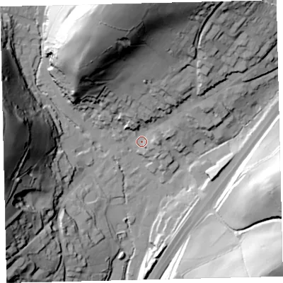 Shaded relief map of the ground around TQ137AZ, computed from Environment Agency LiDAR. The ground here sits at about 73 m above sea level and falls 73 m across the surrounding 800 m. Surface water reaching this point runs off ground lying to the north, 66.4 m higher.