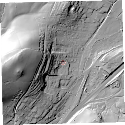 Shaded relief map of the ground around TQ137DB, computed from Environment Agency LiDAR. The ground here sits at about 89 m above sea level and falls 67 m across the surrounding 800 m. Surface water reaching this point runs off ground lying to the west-north-west, 30.0 m higher.