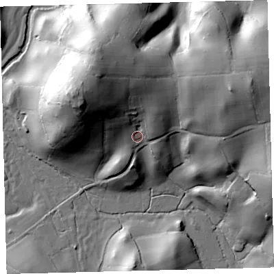 Shaded relief map of the ground around TQ138DJ, computed from Environment Agency LiDAR. The ground here sits at about 162 m above sea level and falls 52 m across the surrounding 800 m. Surface water reaching this point runs off ground lying to the north-west, 29.7 m higher.