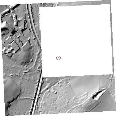Shaded relief map of the ground around TR276HJ, computed from Environment Agency LiDAR. and falls 26 m across the surrounding 800 m.