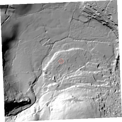Shaded relief map of the ground around TR37RJ, computed from Environment Agency LiDAR. The ground here sits at about 34 m above sea level and falls 89 m across the surrounding 800 m. Surface water reaching this point runs off ground lying to the south-west, 4.2 m higher.